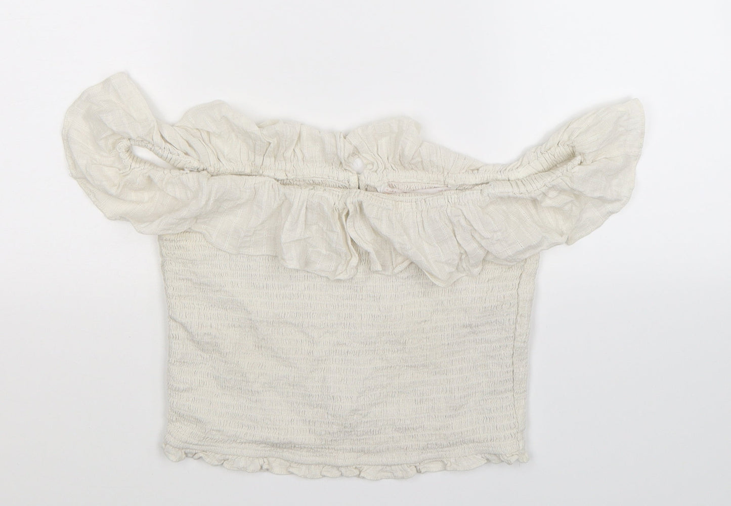 Womens UK Size XS Zara White Basic Tank