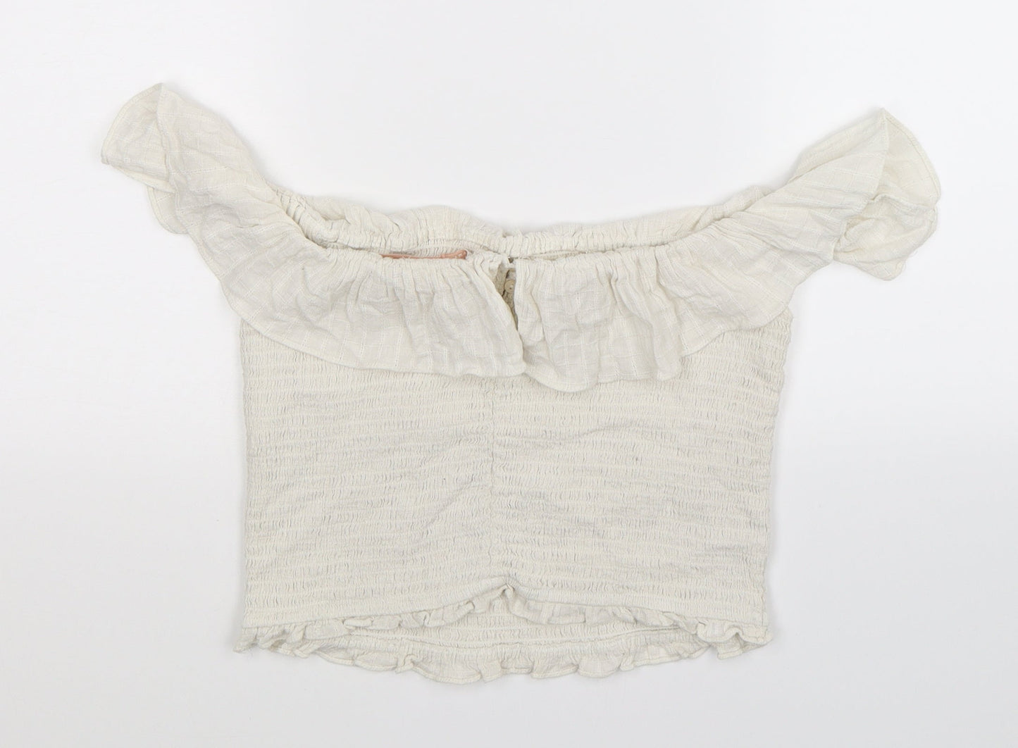 Womens UK Size XS Zara White Basic Tank