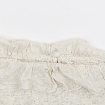 Womens UK Size XS Zara White Basic Tank