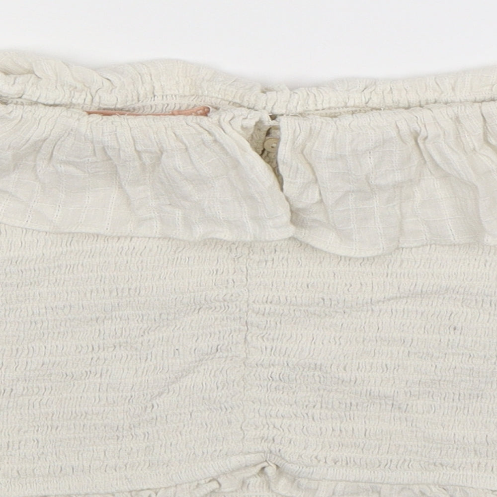 Womens UK Size XS Zara White Basic Tank