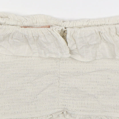 Womens UK Size XS Zara White Basic Tank