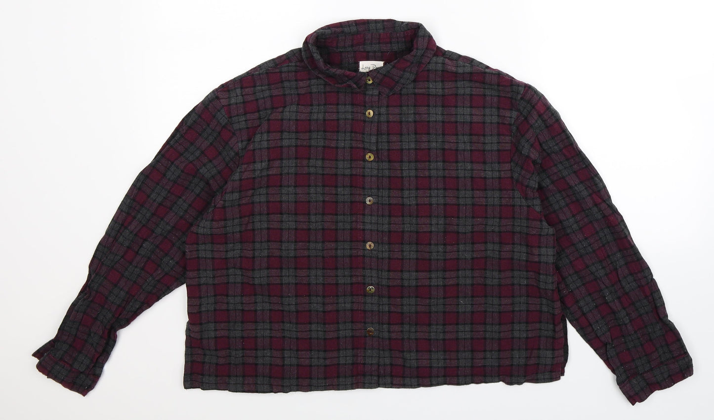 Lazy Days Womens Multicoloured Check  Basic Button-Up Size M