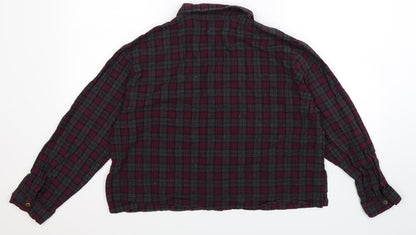 Lazy Days Womens Multicoloured Check  Basic Button-Up Size M