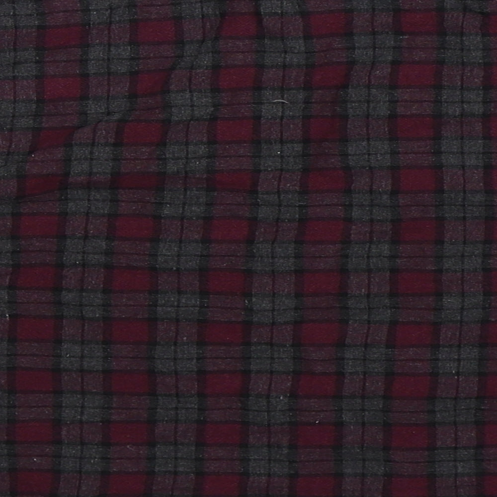 Lazy Days Womens Multicoloured Check  Basic Button-Up Size M