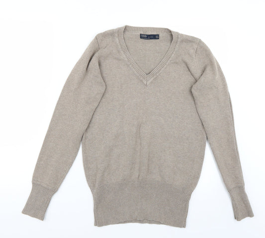Zara Mens Brown   Pullover Jumper Size L