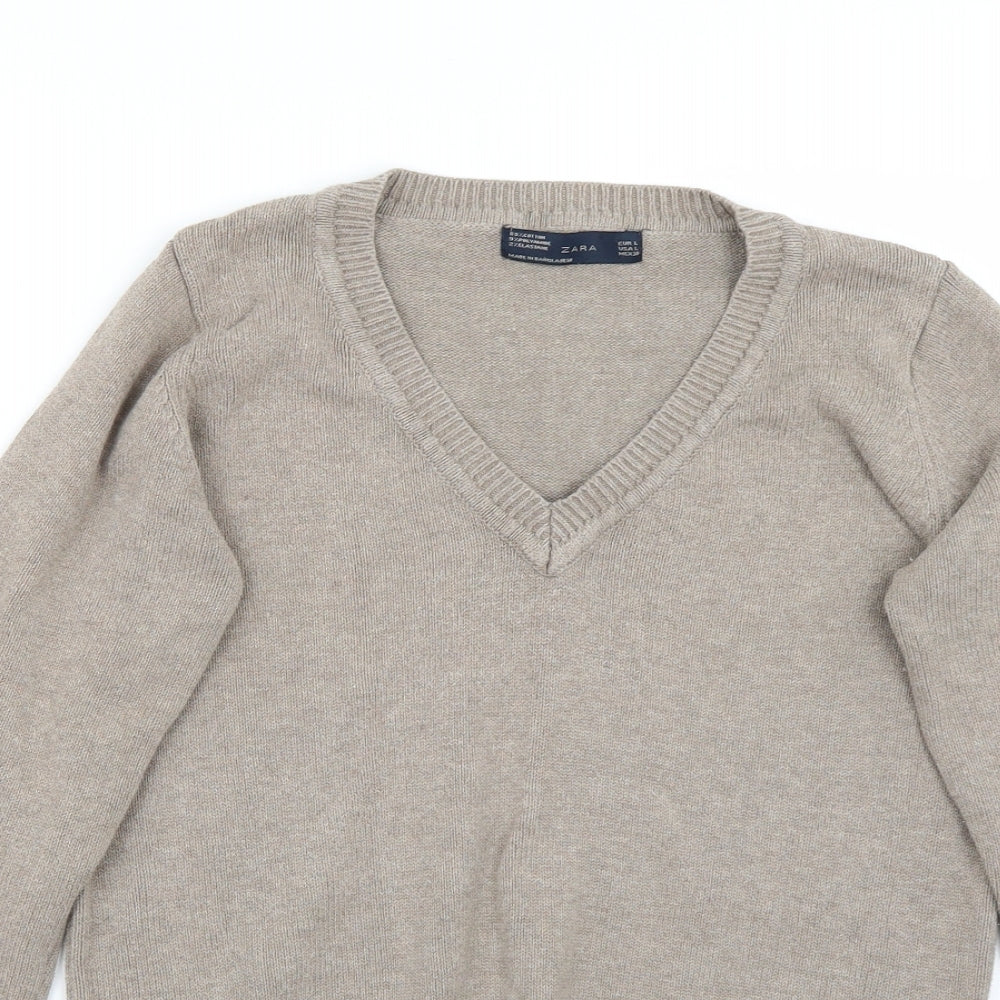 Zara Mens Brown   Pullover Jumper Size L