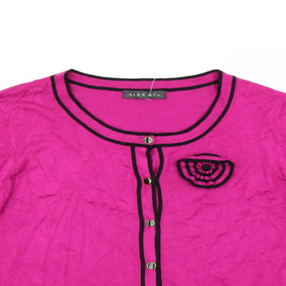 Alex & Co Womens Pink   Cardigan Jumper Size M
