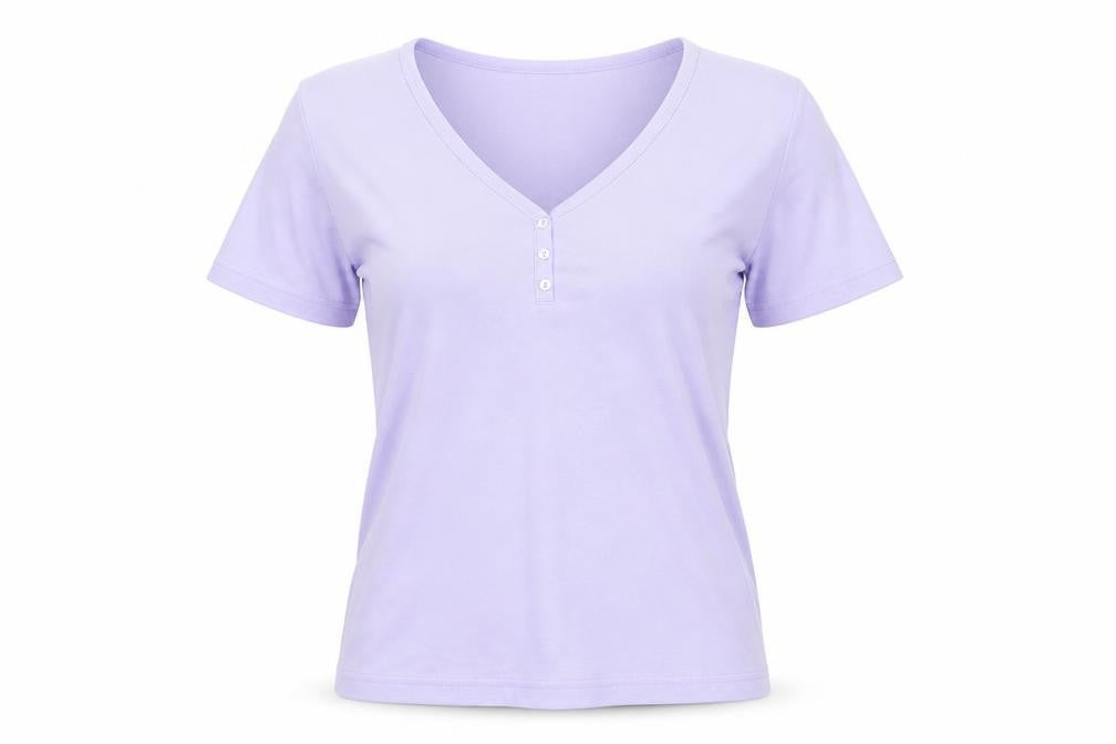 Womens UK Size S Classic Purple Basic T-Shirt