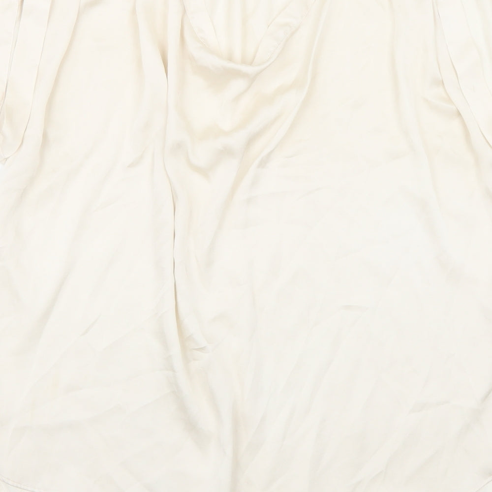 Womens UK Size M Et Vous Beige Basic Blouse