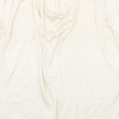Womens UK Size M Et Vous Beige Basic Blouse
