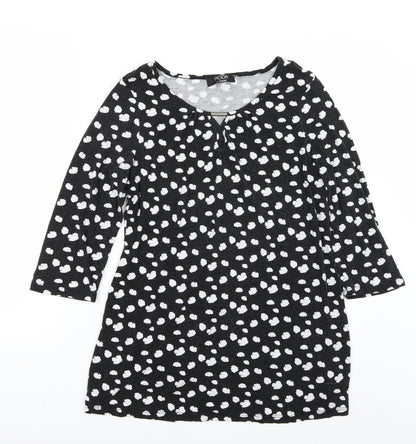 Womens UK Size 14 Moda Black Basic T-Shirt