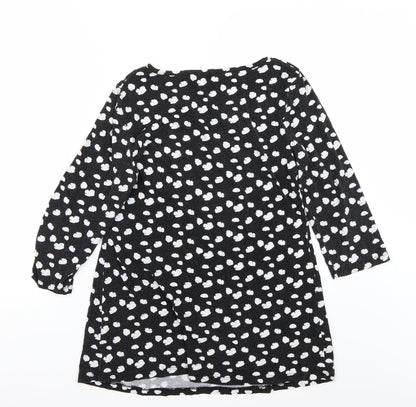 Womens UK Size 14 Moda Black Basic T-Shirt