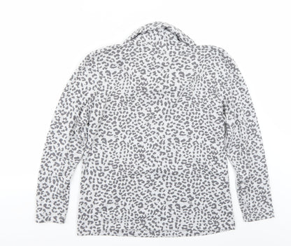 F&F Womens Grey Animal Print  Pullover Jumper Size 8