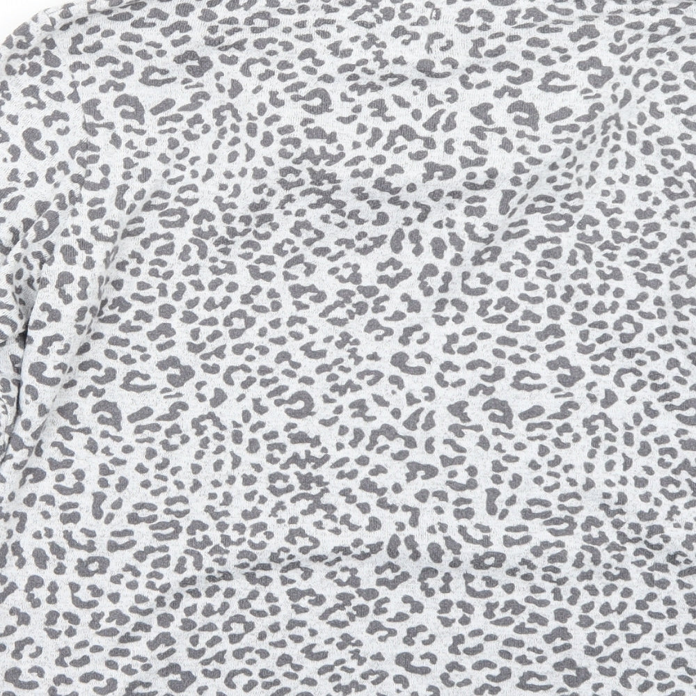F&F Womens Grey Animal Print  Pullover Jumper Size 8