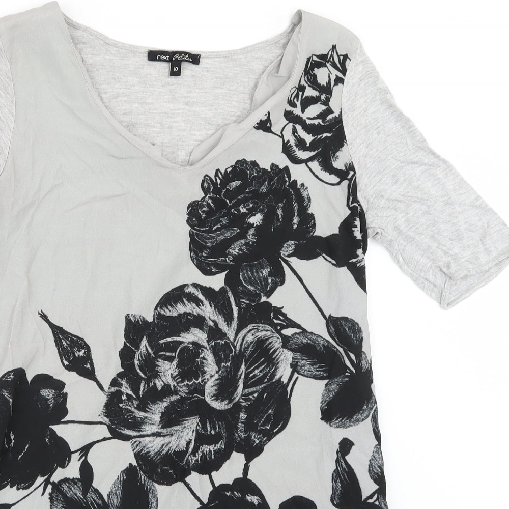 Womens UK Size 10 NEXT Grey Basic T-Shirt