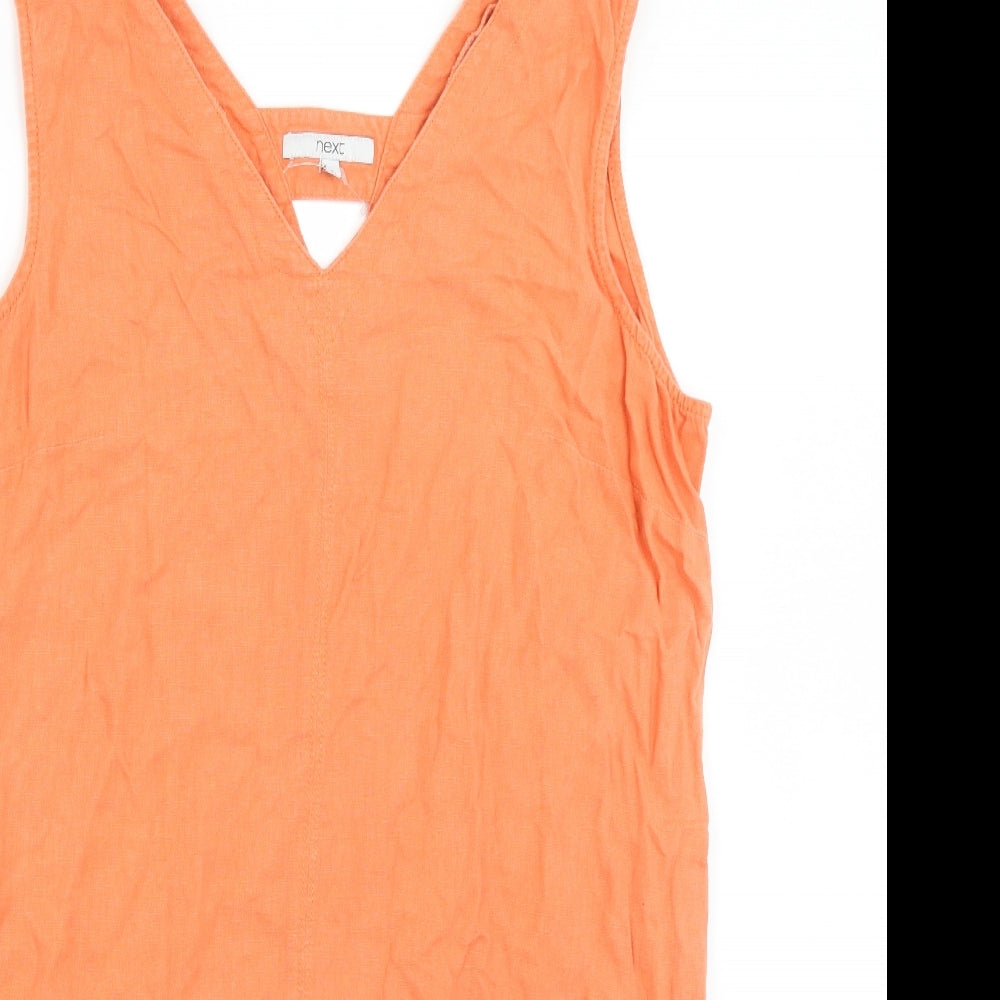 Womens UK Size 16 NEXT Orange Basic Blouse