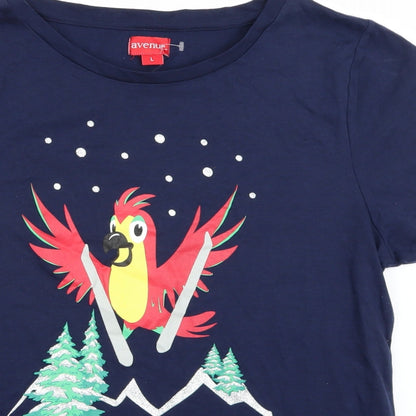 Avenue Womens Blue   Basic T-Shirt Size L