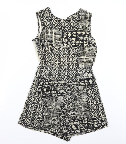 Boohoo Womens Black   Playsuit One-Piece Size 8