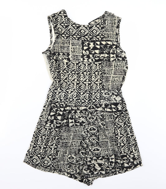 Boohoo Womens Black   Playsuit One-Piece Size 8