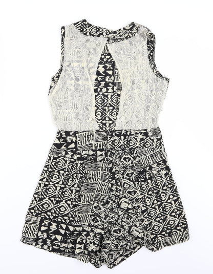 Boohoo Womens Black   Playsuit One-Piece Size 8