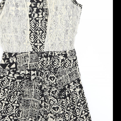 Boohoo Womens Black   Playsuit One-Piece Size 8