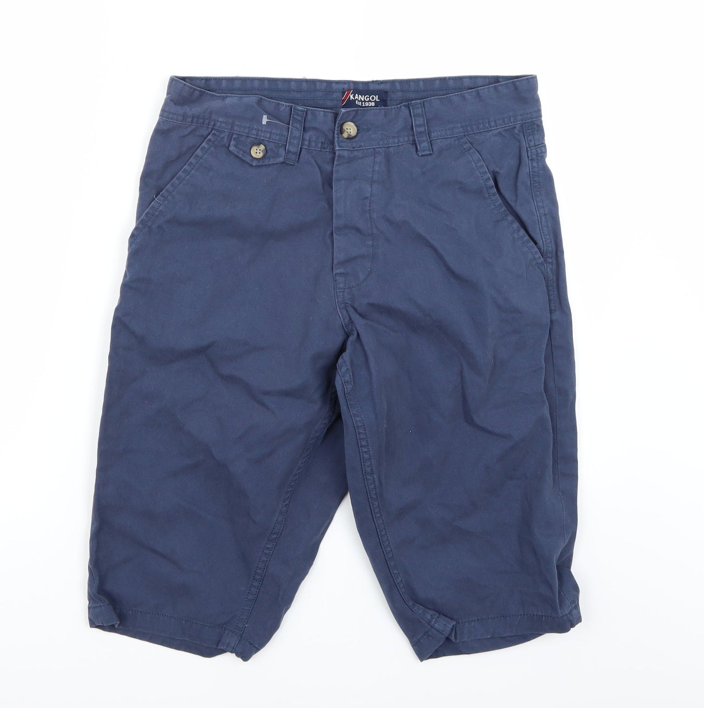 Kangol Mens Blue   Chino Shorts Size S