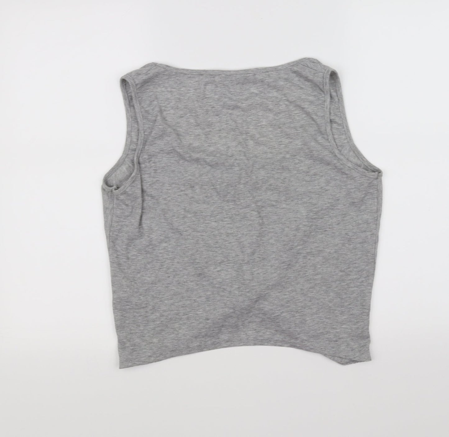 Womens UK Size 10 Missguided Grey Basic Tank