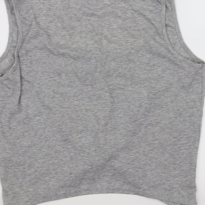 Womens UK Size 10 Missguided Grey Basic Tank
