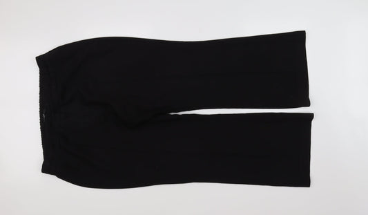 Womens UK Size 16 Preworn Regular Fit  Black Trousers