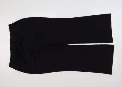 Womens UK Size 16 Preworn Regular Fit  Black Trousers