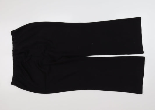 Womens UK Size 16 Preworn Regular Fit  Black Trousers