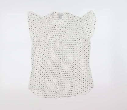 Womens UK Size 36 H&M White Basic Blouse