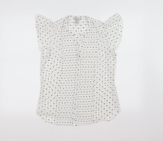 Womens UK Size 36 H&M White Basic Blouse