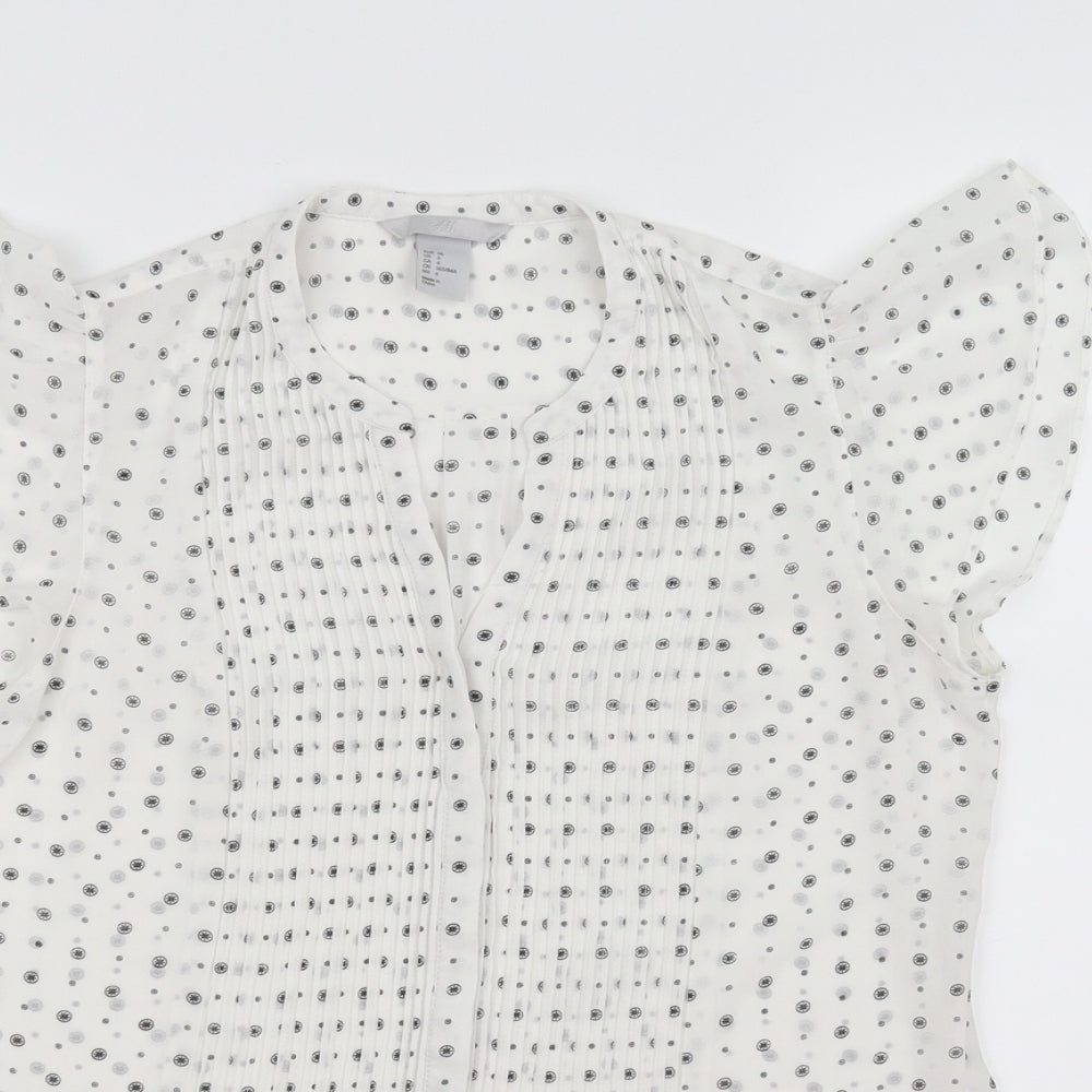 Womens UK Size 36 H&M White Basic Blouse