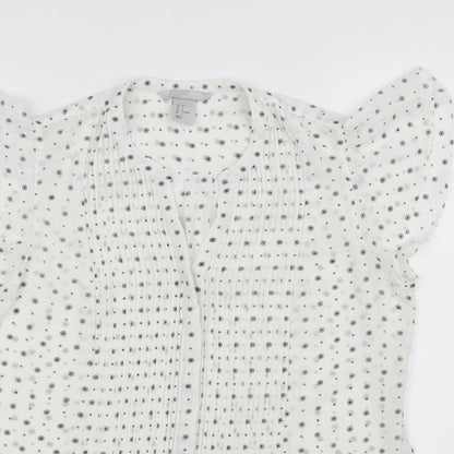 Womens UK Size 36 H&M White Basic Blouse