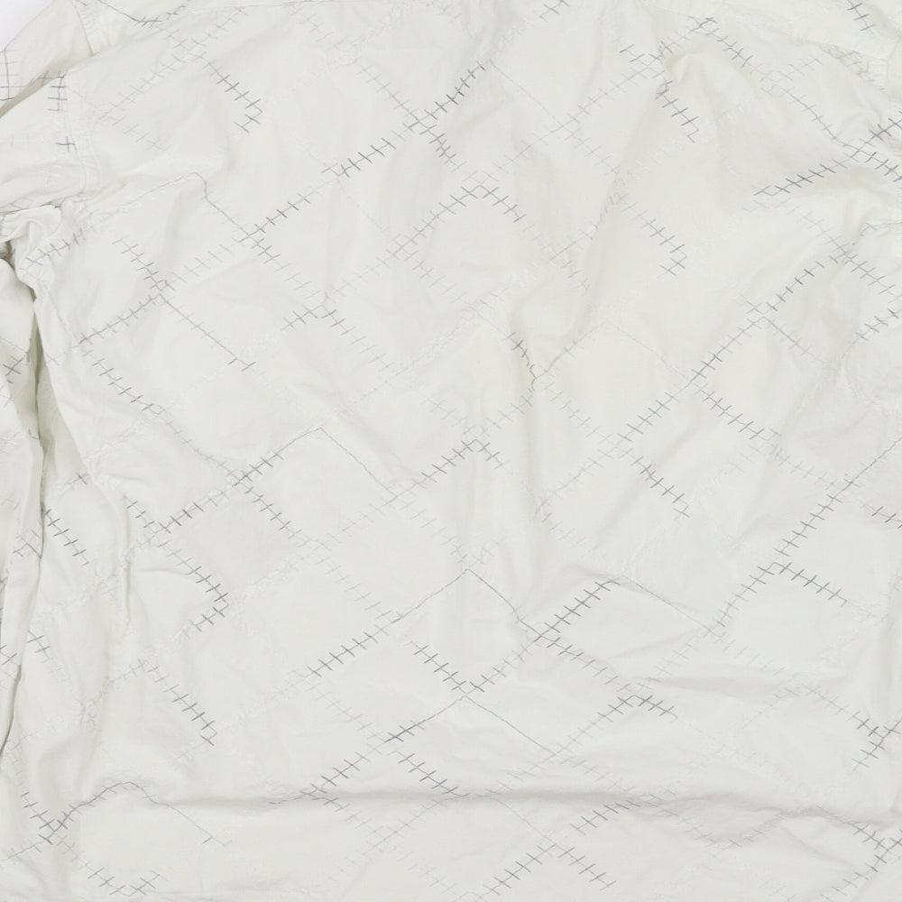 Mens UK Size S Burton White  Button-Up Long Sleeve Casual Shirt