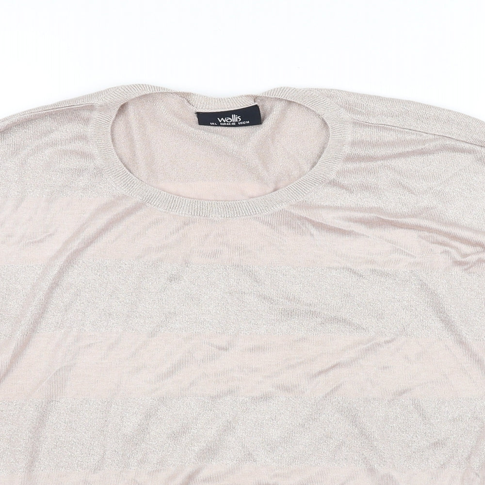 Wallis Womens Pink   Pullover Sweatshirt Size L