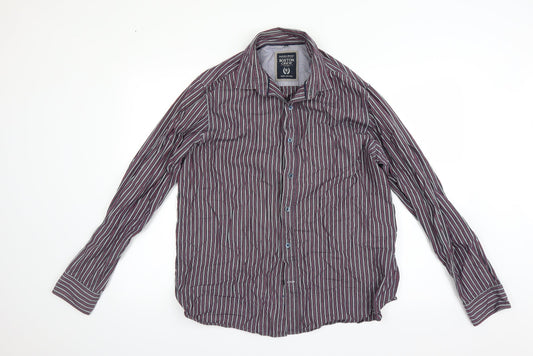 Mens UK Size L Boston crew Multicoloured  Button-Up Long Sleeve Casual Shirt