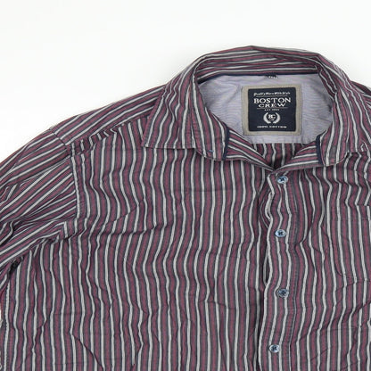 Mens UK Size L Boston crew Multicoloured  Button-Up Long Sleeve Casual Shirt