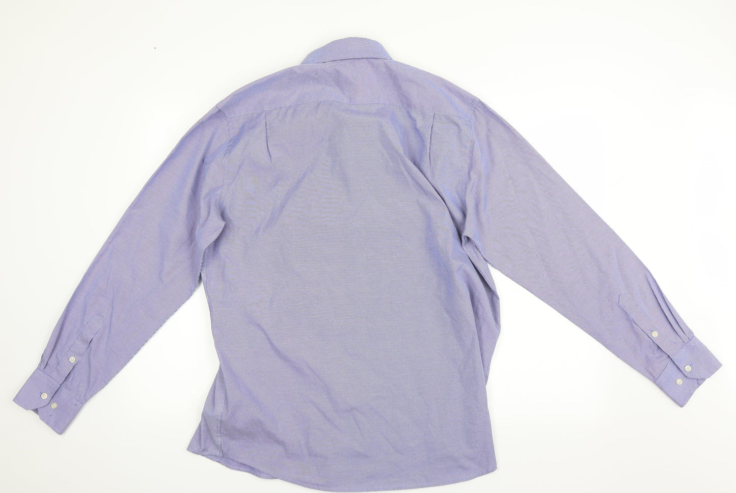 Mens UK Size 42 giust uomo Blue  Button-Up Long Sleeve Casual Shirt