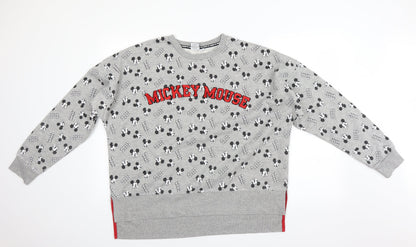 Womens UK Size 14 Disney Grey Pullover Sweatshirt