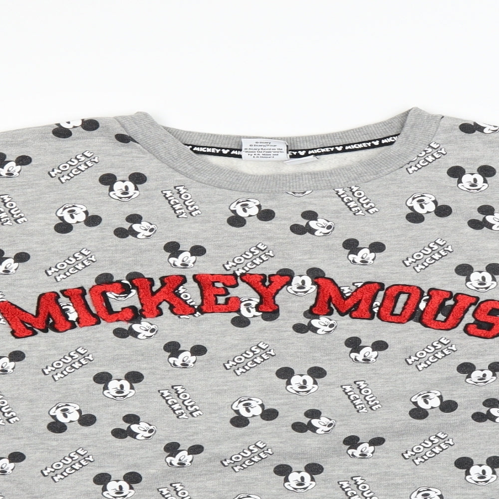 Womens UK Size 14 Disney Grey Pullover Sweatshirt