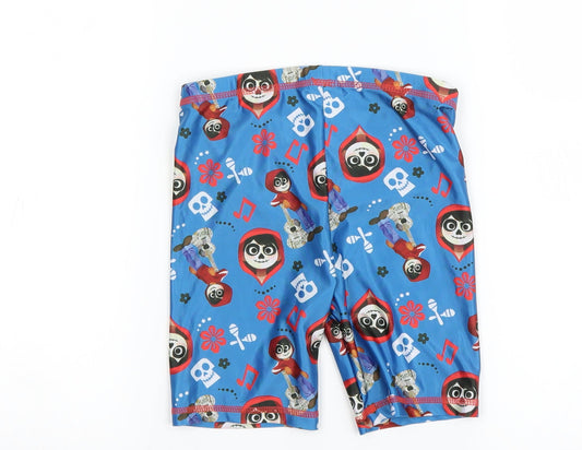 Disney Boys Blue Solid   Sleep Shorts Size 7-8 Years  - pixar