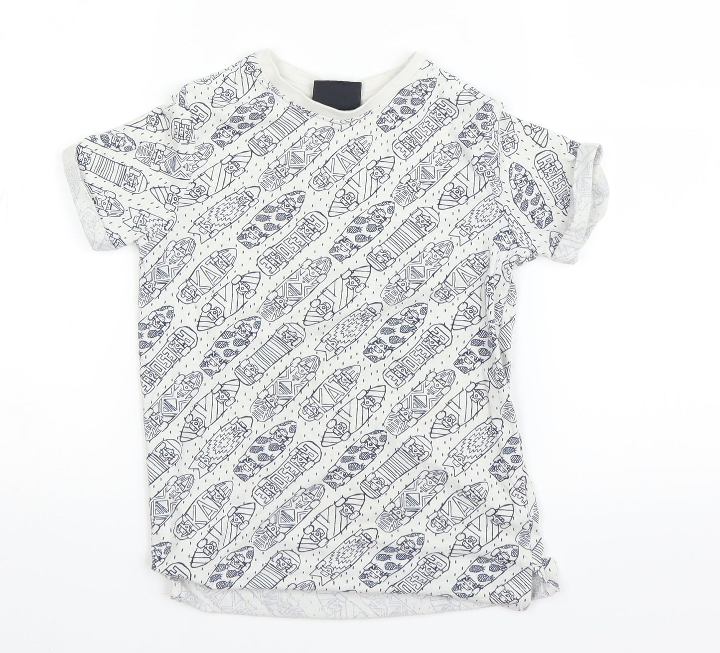 Tu  Boys Silver   Basic T-Shirt Size 4 Years