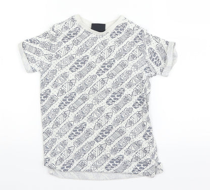Tu  Boys Silver   Basic T-Shirt Size 4 Years