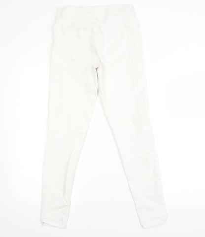 Denim & Co. Womens White   Skinny Jeans Size 10 L23 in