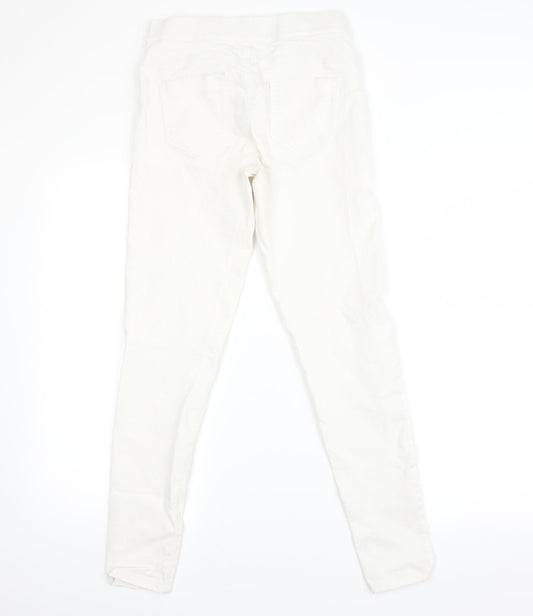 Denim & Co. Womens White   Skinny Jeans Size 10 L23 in