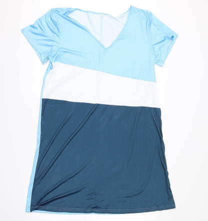 Womens UK Size L no brand Blue Tunic Blouse