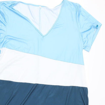 Womens UK Size L no brand Blue Tunic Blouse