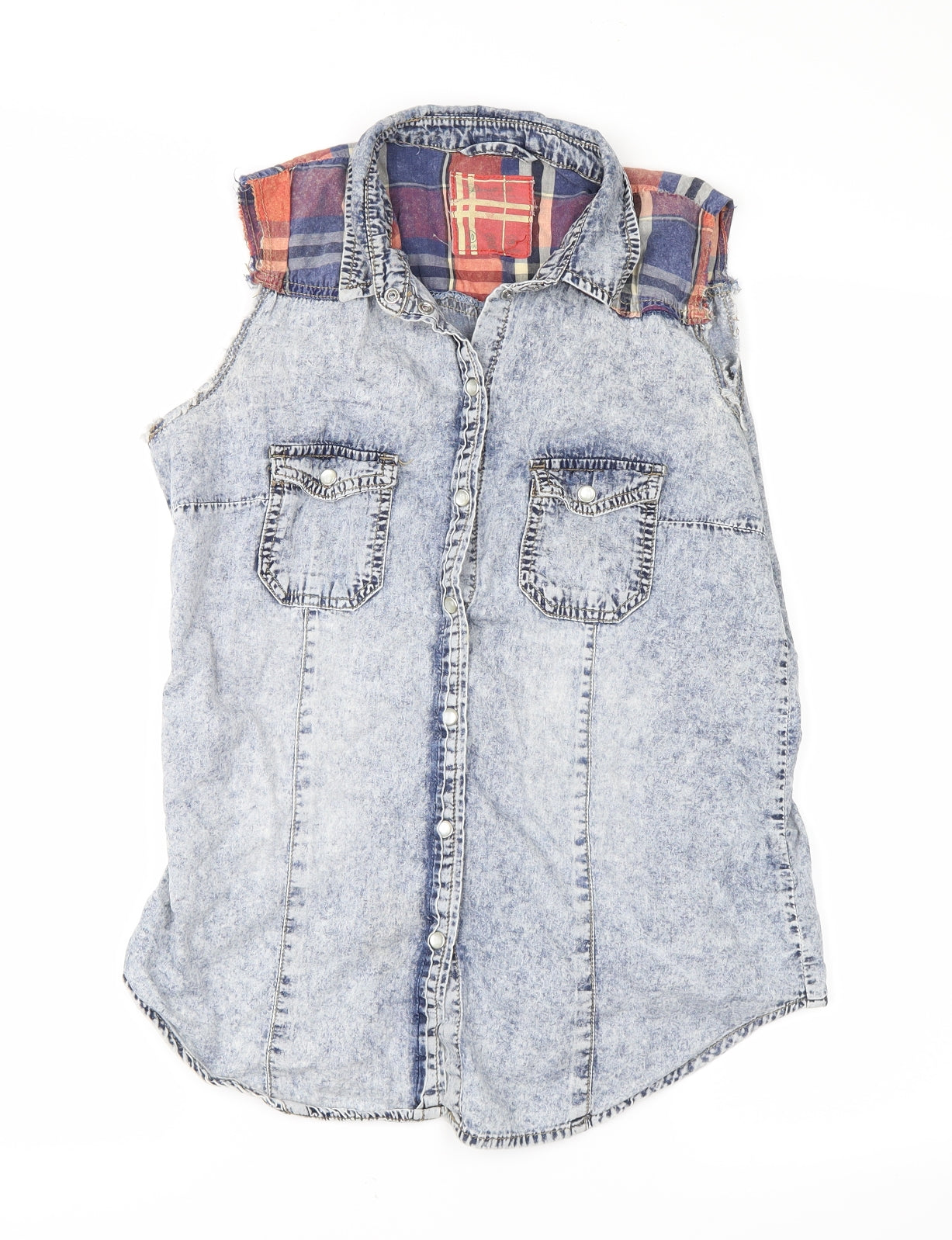 denim co Womens Blue   Basic Button-Up Size 10